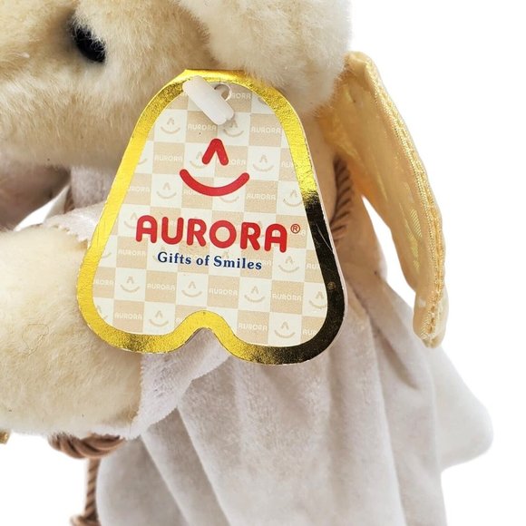 Aurora Angel of Joy‎ Teddy Bear Plush Christmas Holiday Stuffed Animal Gold Star - Picture 10 of 10